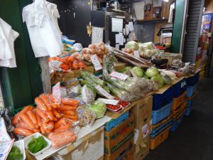 吹田市旭通商店街にある青果店、西重商店の外観