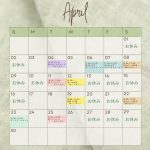 トコトコ4月の予定